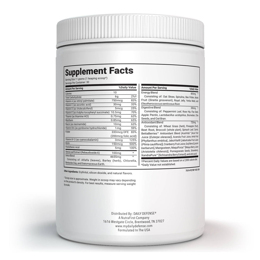 Green Food Supplement Youthful Greens by Daily Defense