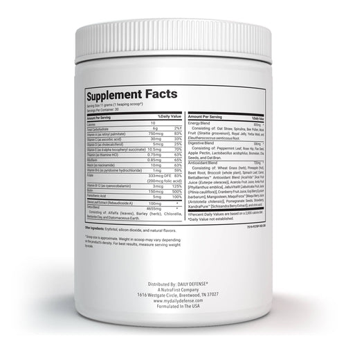 Green Food Supplement Youthful Greens by Daily Defense