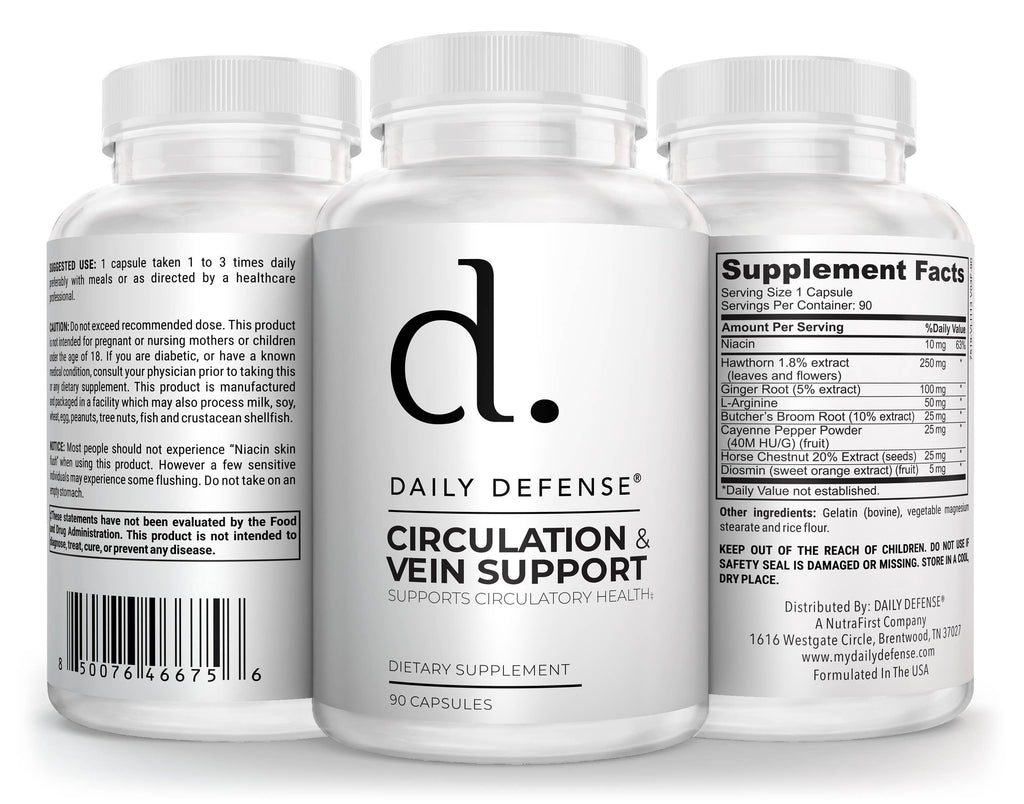 Circulation & Vein Support Supplement by Daily Defense