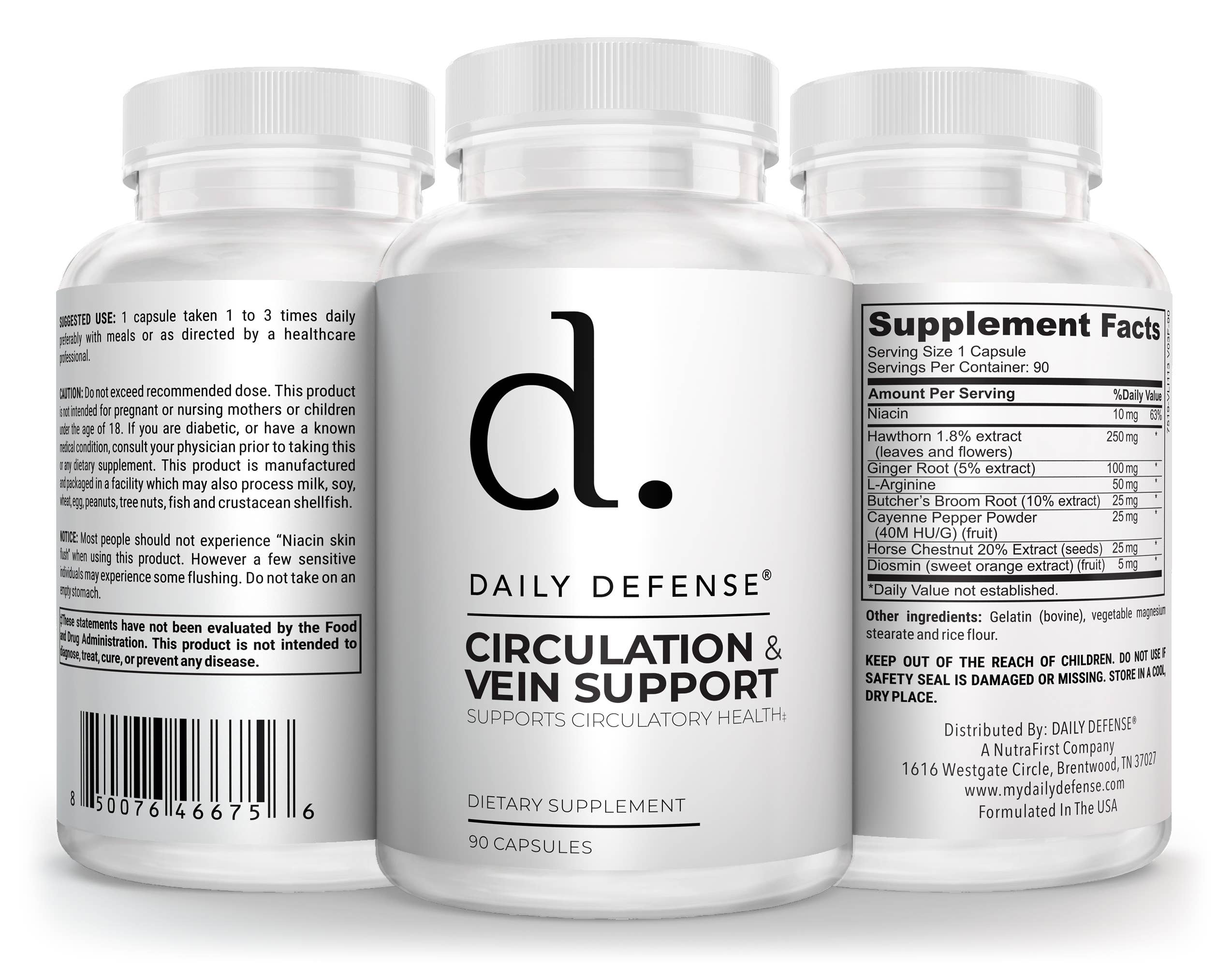 Circulation & Vein Support Supplement by Daily Defense