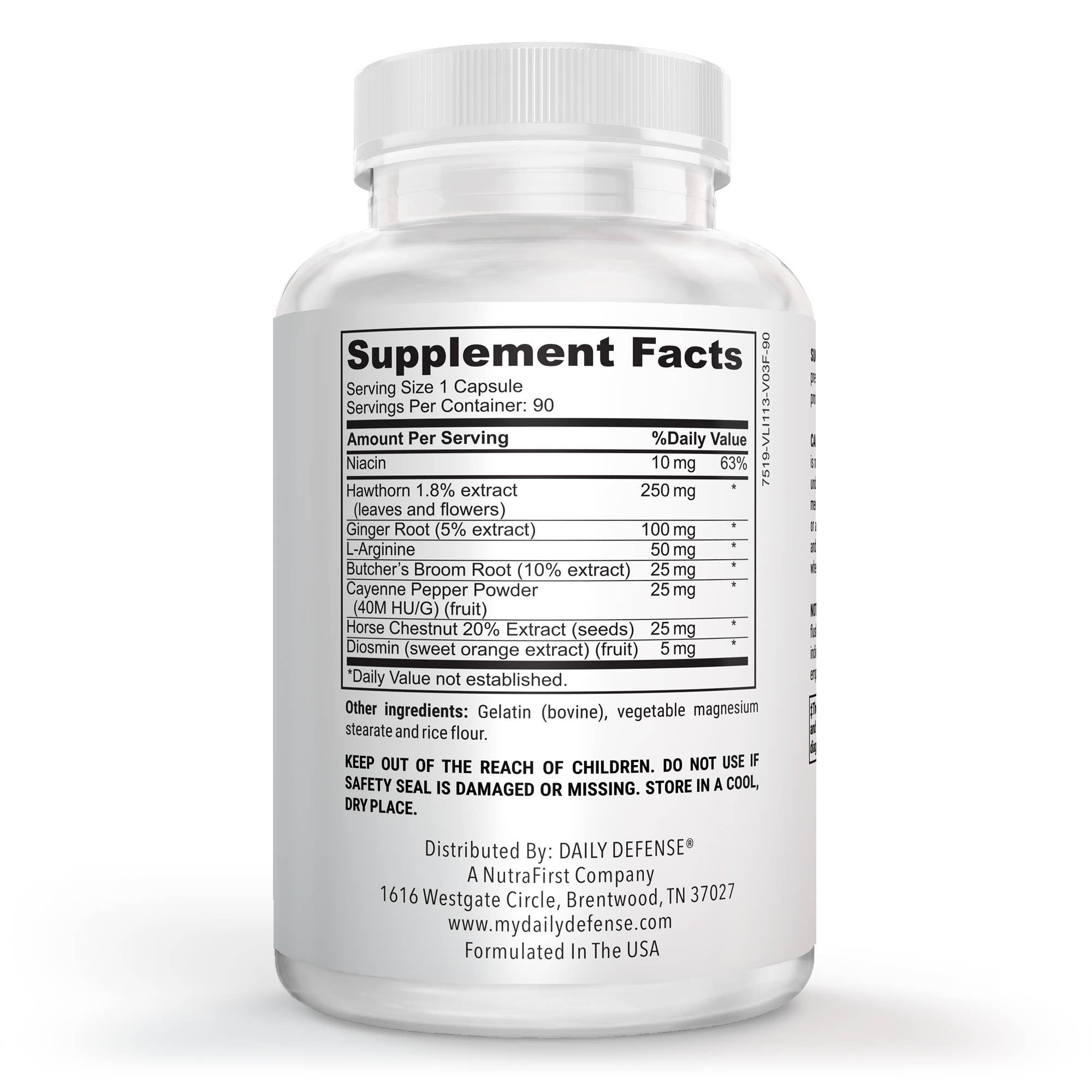 Circulation & Vein Support Supplement by Daily Defense
