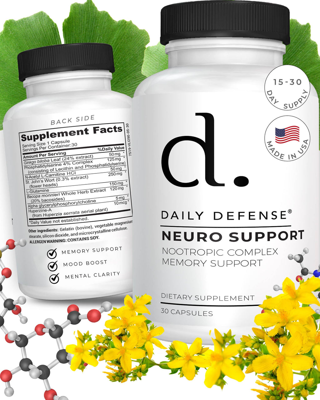 NEURO SUPPORT Nootropic Complex Memory Support Supplement