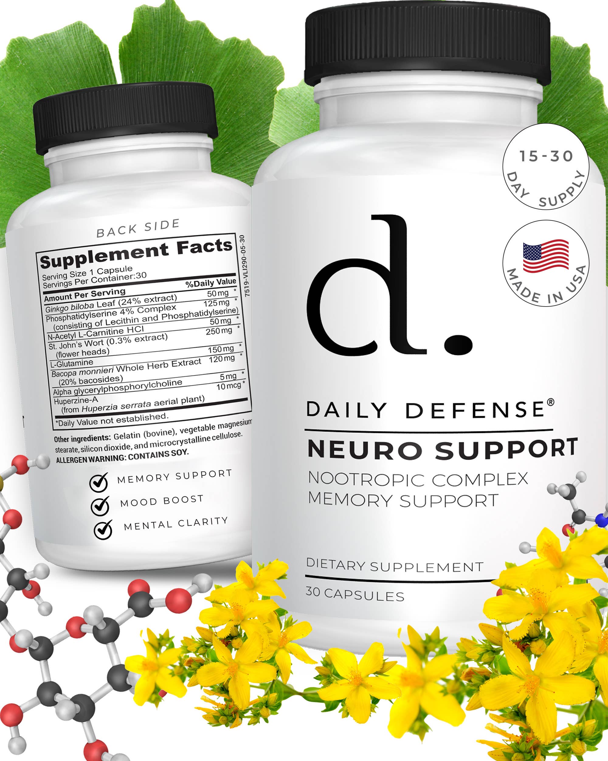 NEURO SUPPORT Nootropic Complex Memory Support Supplement